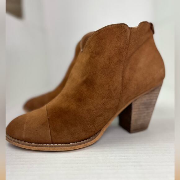 SUSINA Ankle Boots Women's Size 10M Brown Stevie Lea Cap Toe Western Boho - Picture 12 of 15